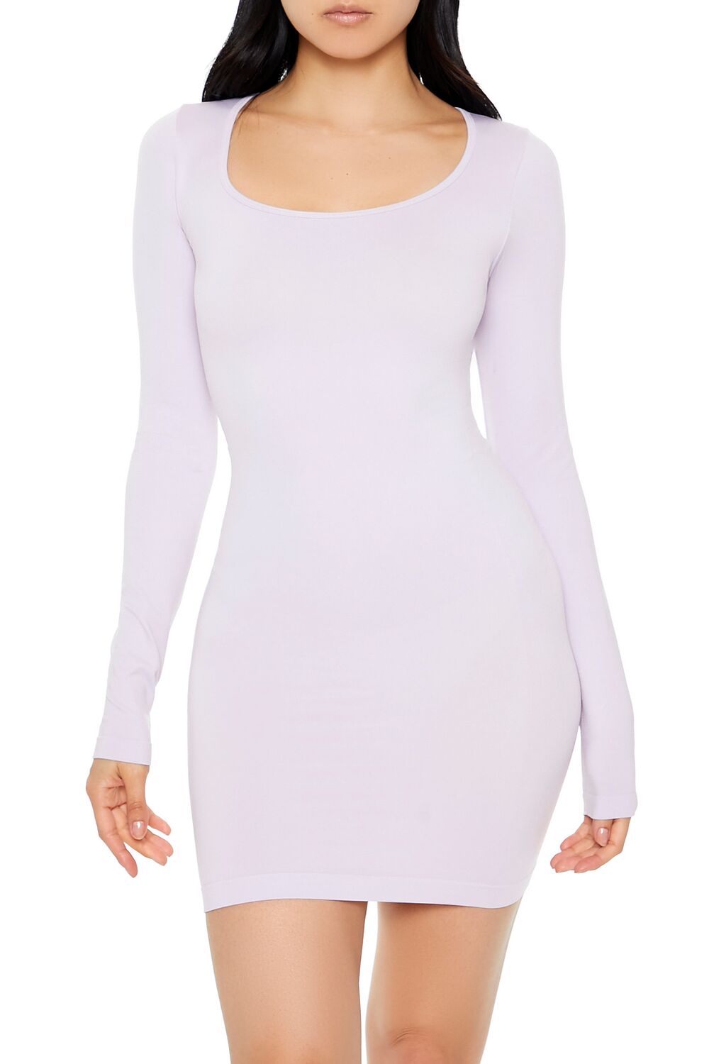  Forever 21 Seamless Scoop-Neck Mini Dress - merlot - Bonton