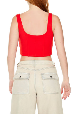 Hook-and-Eye Corset Crop Top