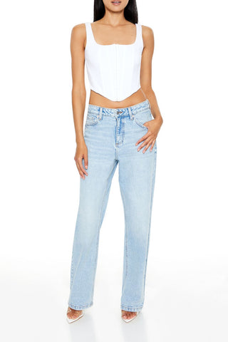 Hook-and-Eye Corset Crop Top