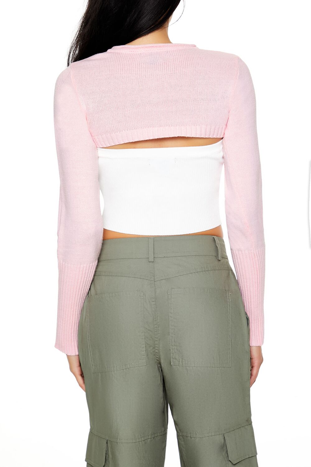  Forever 21 Cardigan Shrug Sweater - cream - Bonton