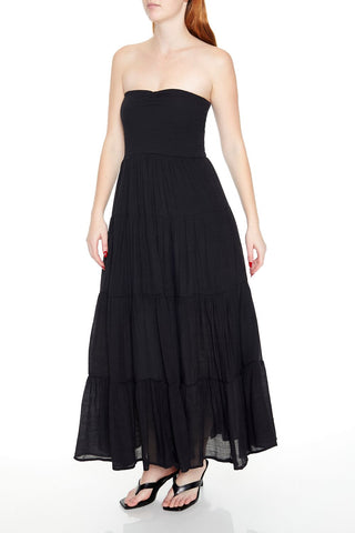 Tiered Strapless Maxi Dress