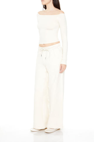 Satin Mid-Rise Wide-Leg Pants
