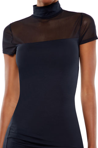 Illusion Bodycon Mini Dress