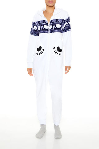 Hooded Polar Bear Jumpsuit