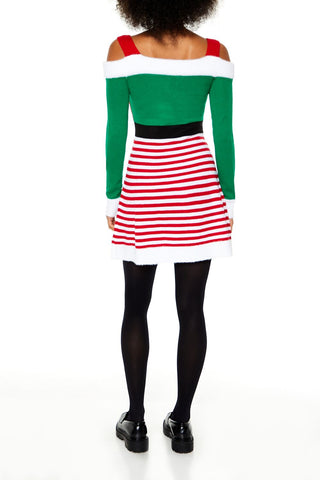 Striped Elf Mini Dress
