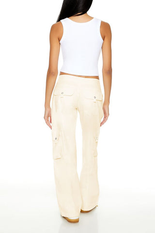 Low-Rise Straight-Leg Cargo Pants
