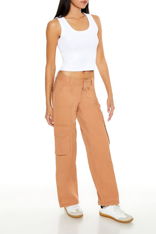 Low-Rise Straight-Leg Cargo Pants