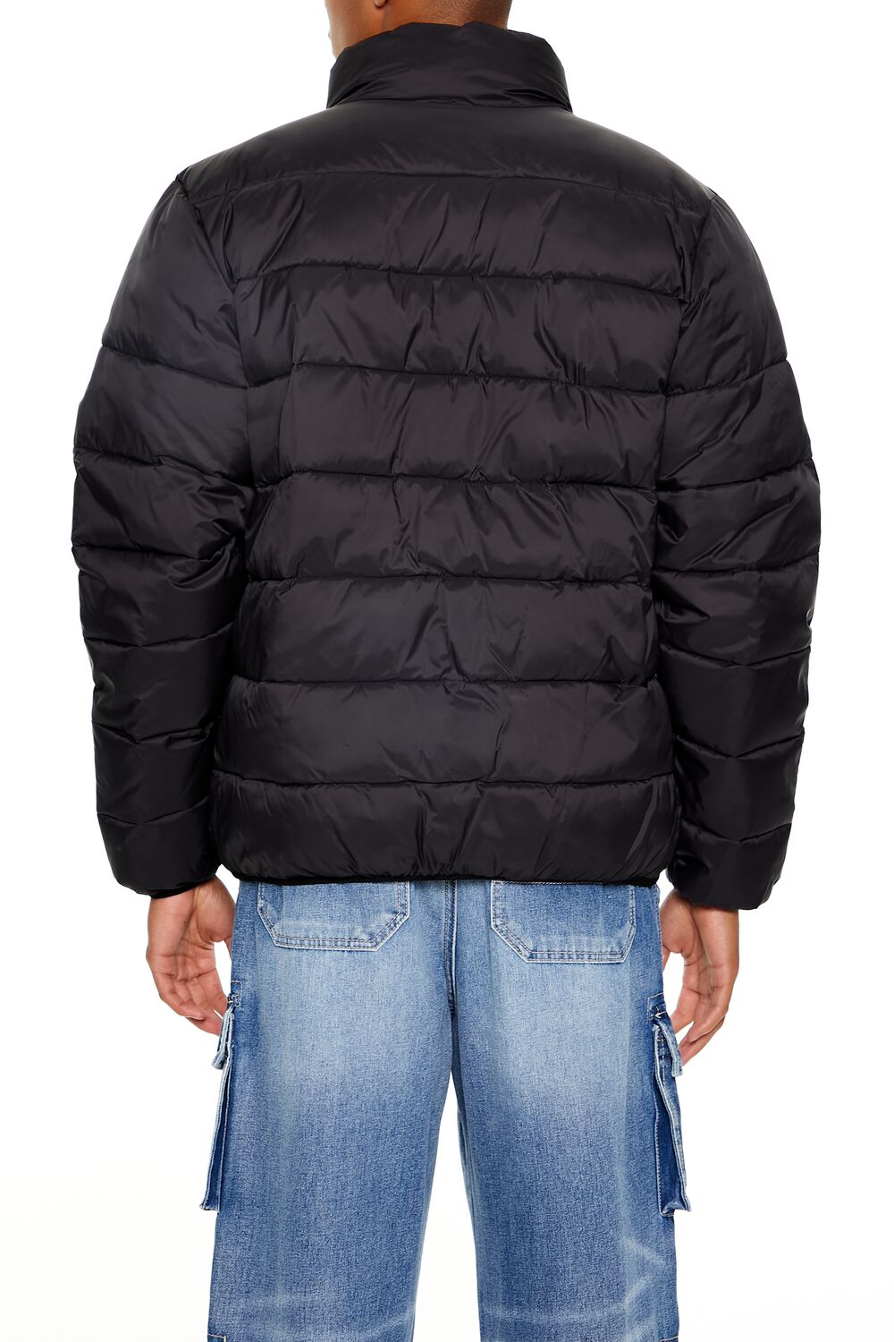  Forever 21 Packable Zip-Up Puffer Jacket - black-swatch - Bonton