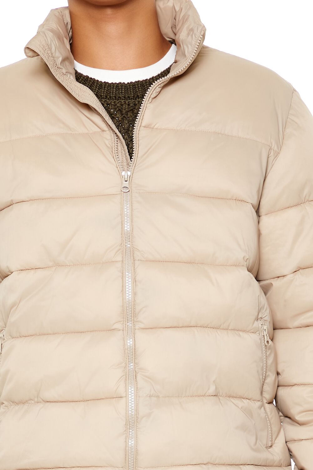  Forever 21 Packable Zip-Up Puffer Jacket - black-swatch - Bonton
