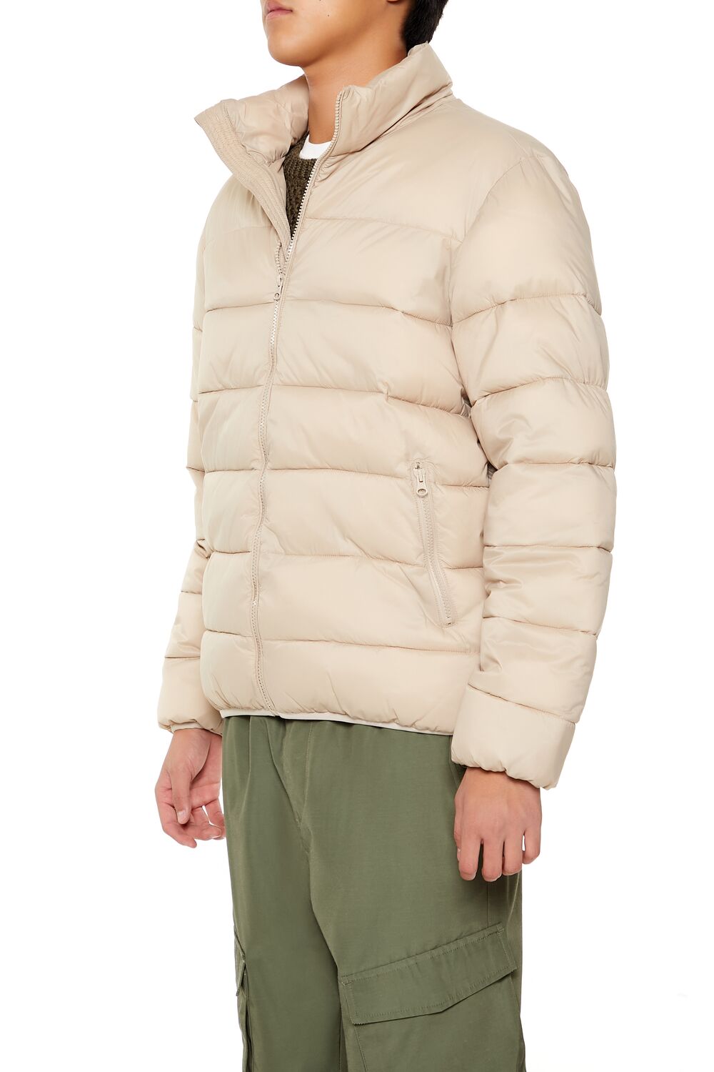  Forever 21 Packable Zip-Up Puffer Jacket - black-swatch - Bonton