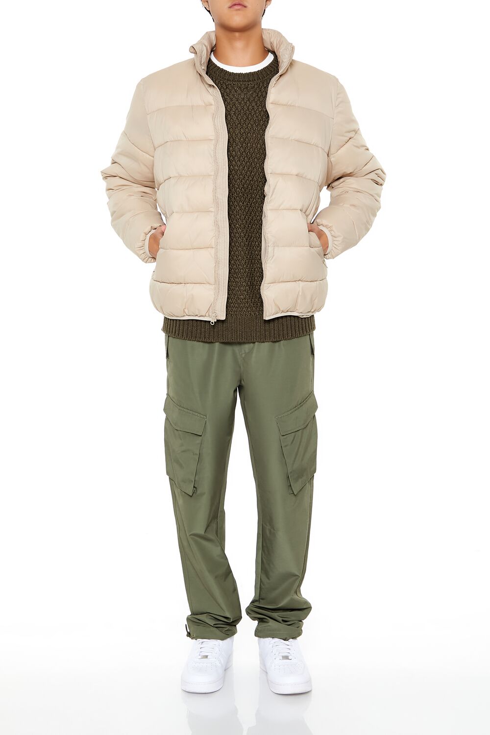  Forever 21 Packable Zip-Up Puffer Jacket - black-swatch - Bonton