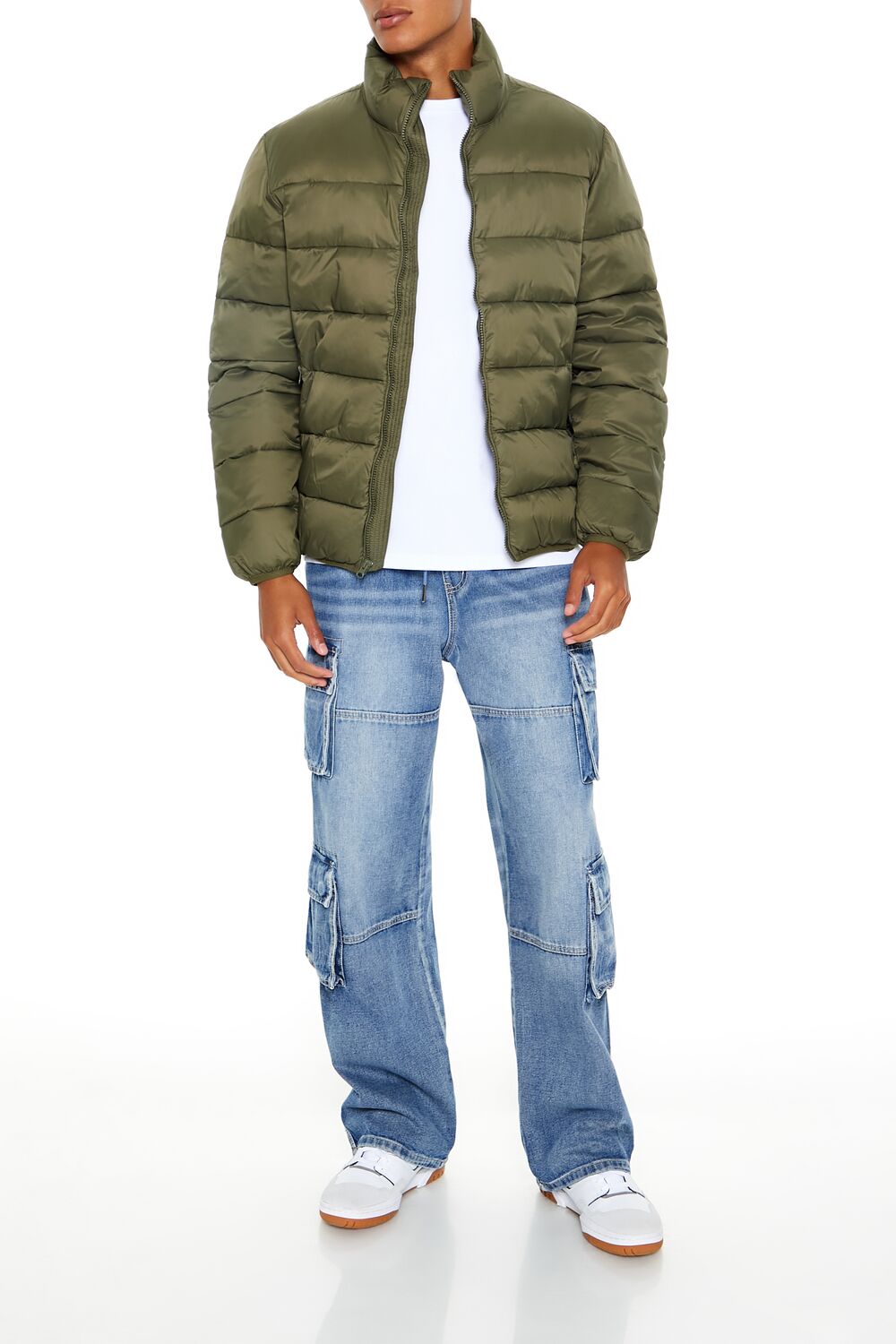  Forever 21 Packable Zip-Up Puffer Jacket - black-swatch - Bonton