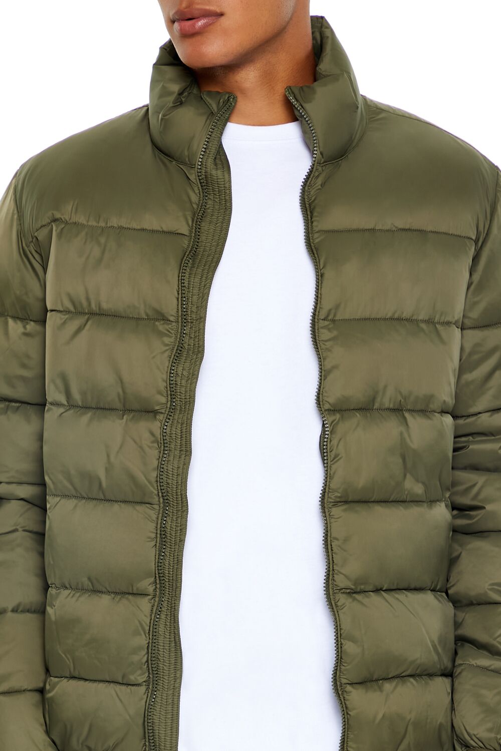  Forever 21 Packable Zip-Up Puffer Jacket - black-swatch - Bonton
