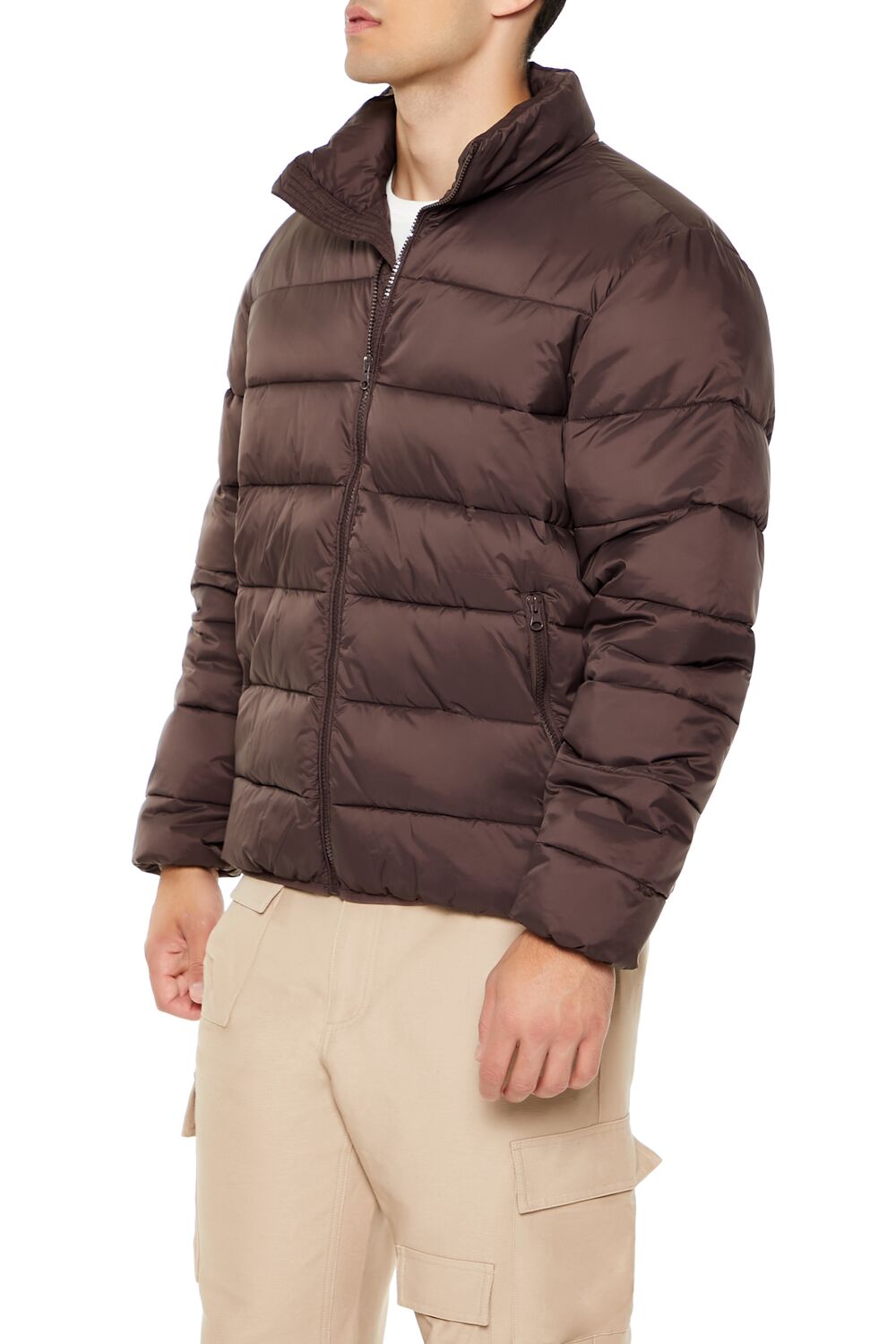  Forever 21 Packable Zip-Up Puffer Jacket - black-swatch - Bonton