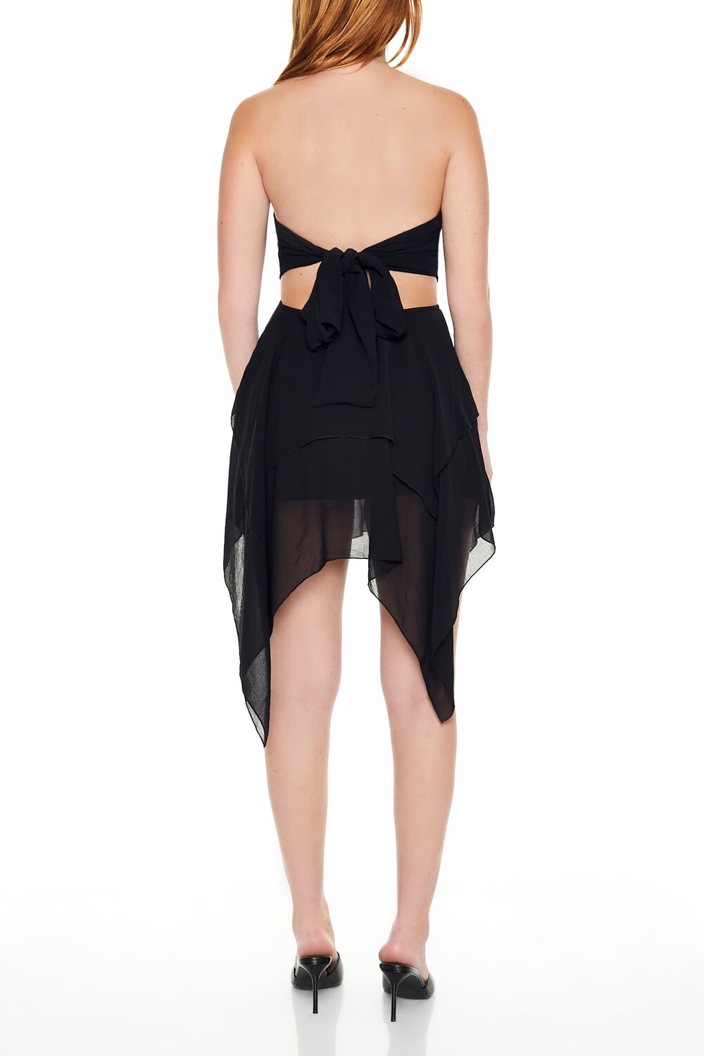  Forever 21 Handkerchief Strapless Mini Dress - black-swatch - Bonton