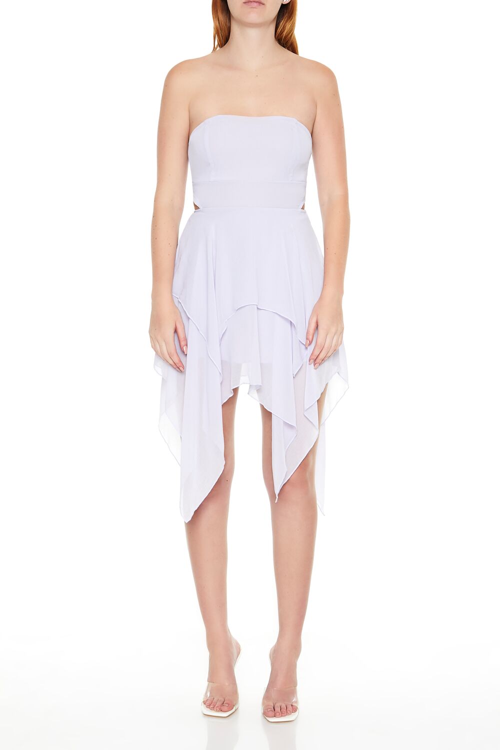  Forever 21 Handkerchief Strapless Mini Dress - black-swatch - Bonton