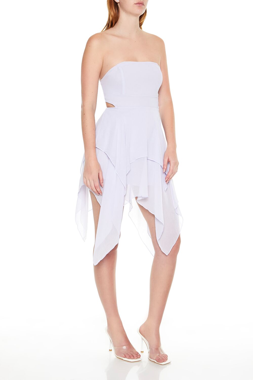  Forever 21 Handkerchief Strapless Mini Dress - black-swatch - Bonton