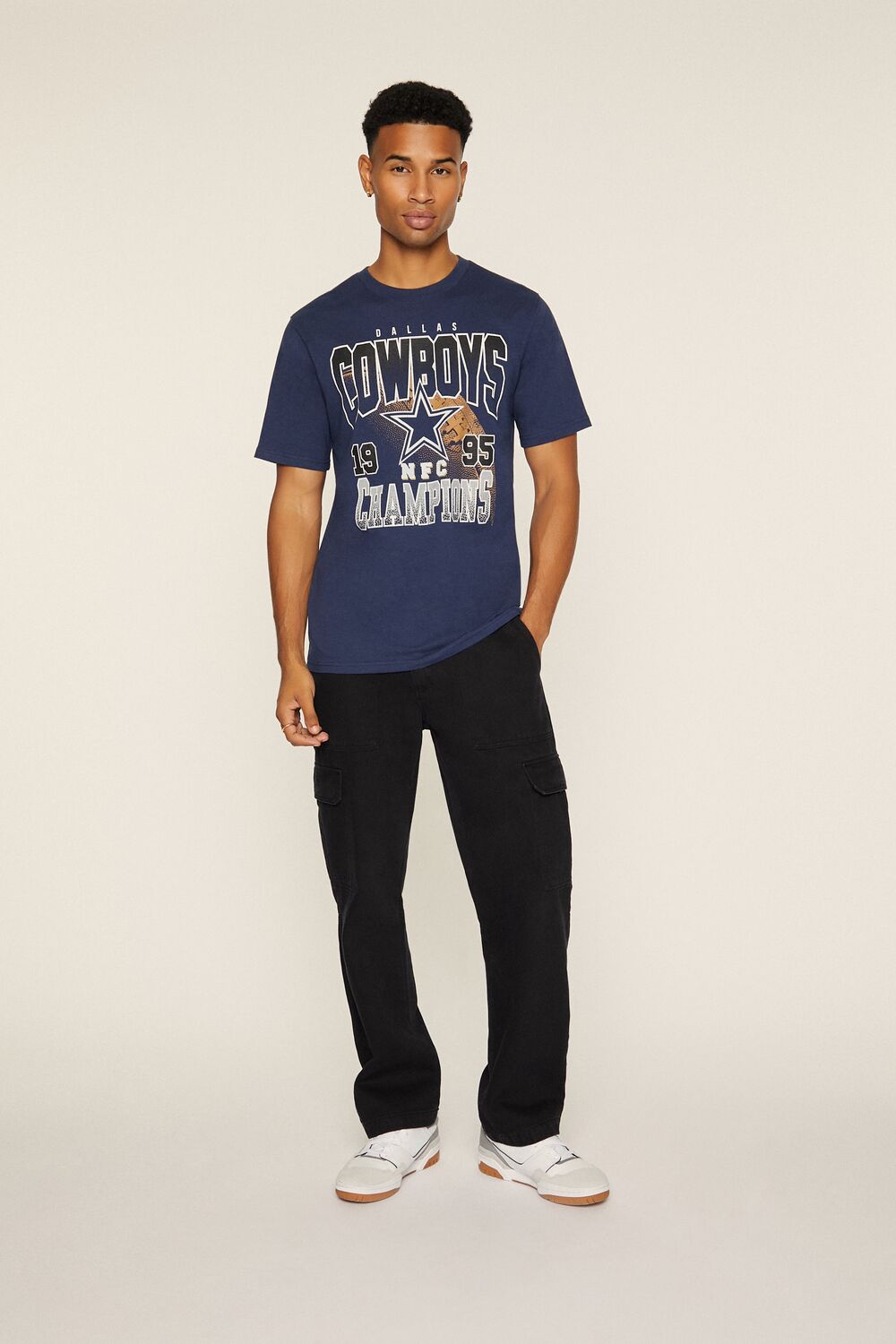  Forever 21 Dallas Cowboys Graphic Tee - navy multi - Bonton