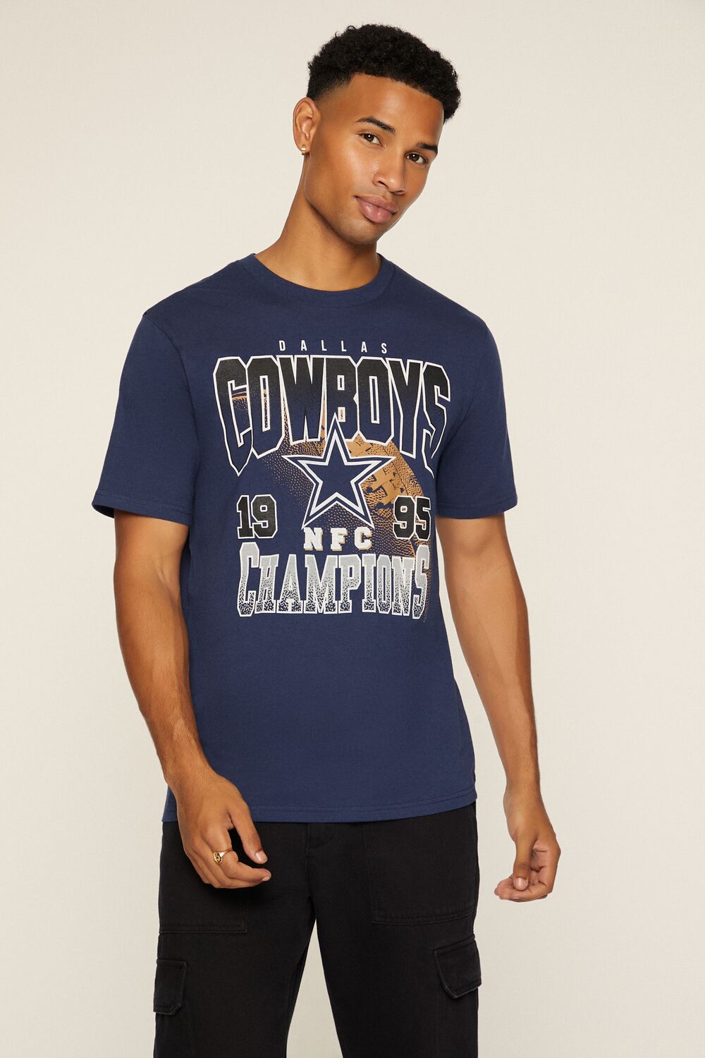  Forever 21 Dallas Cowboys Graphic Tee - navy multi - Bonton