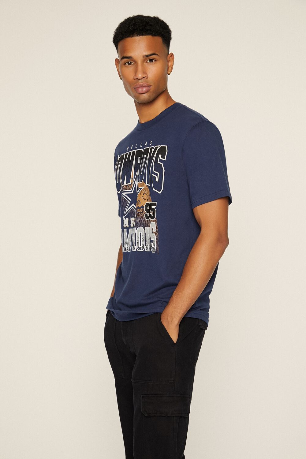  Forever 21 Dallas Cowboys Graphic Tee - navy multi - Bonton