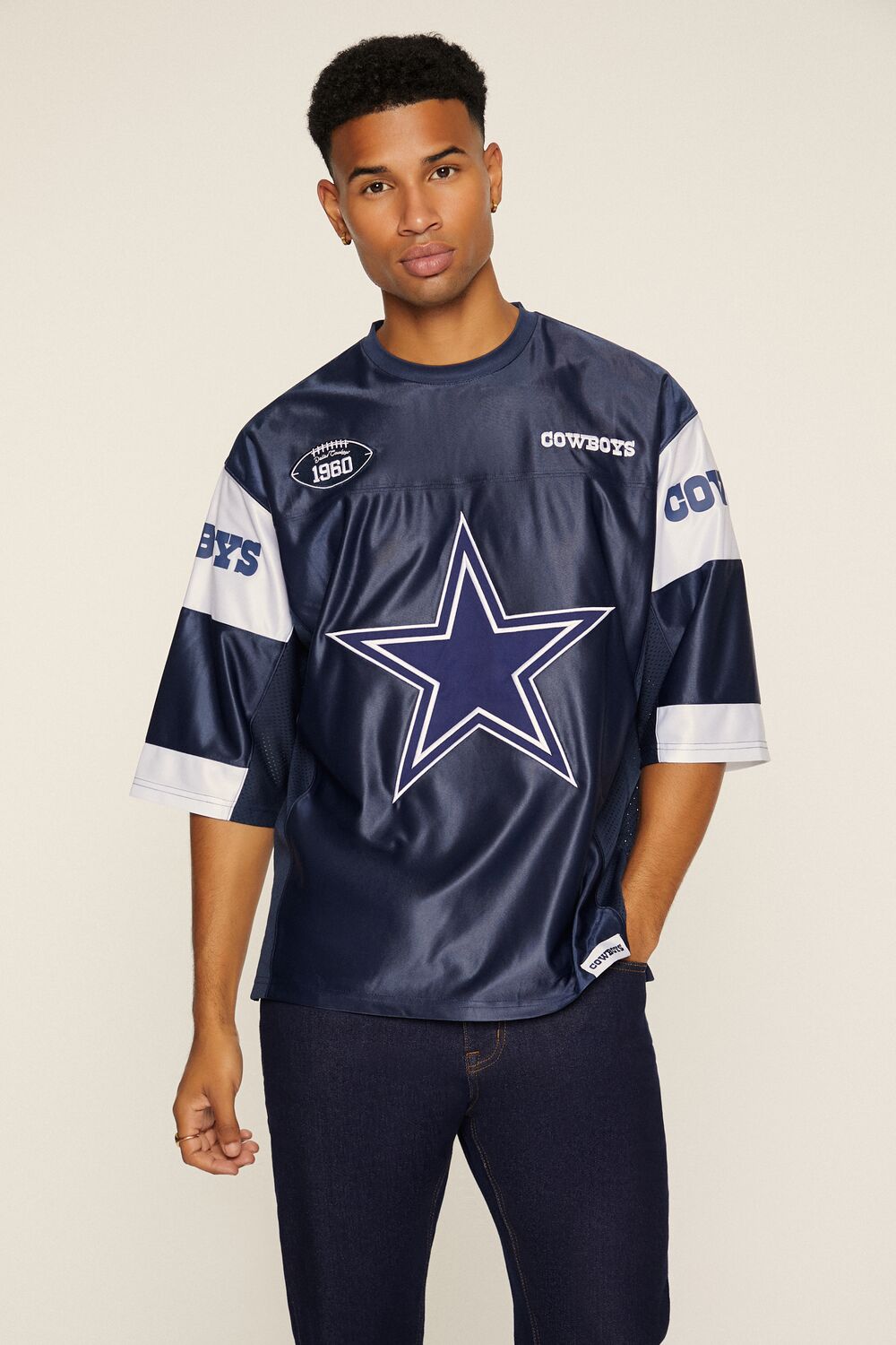  Forever 21 Dallas Cowboys Mesh Tee - navy multi - Bonton