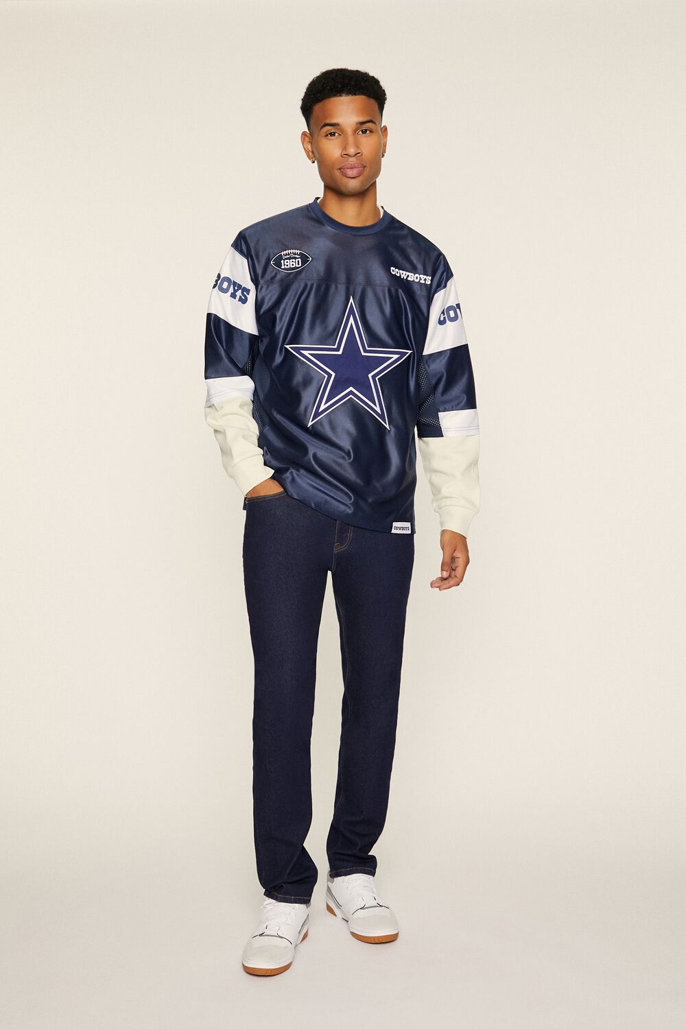  Forever 21 Dallas Cowboys Mesh Tee - navy multi - Bonton