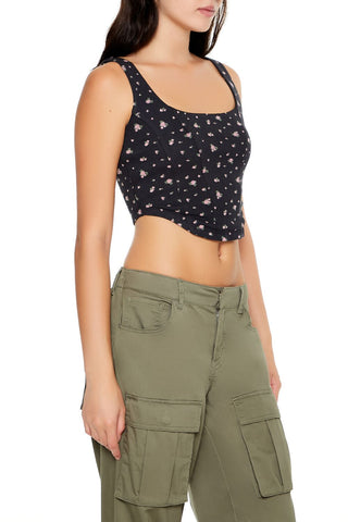 Floral Print Crop Top