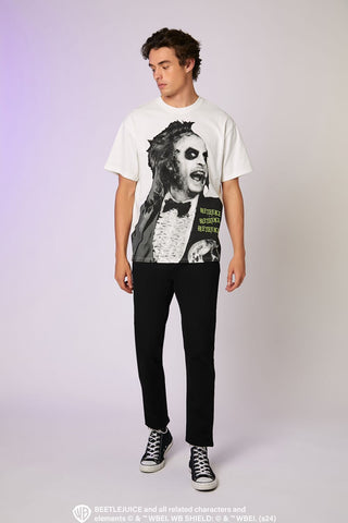 Beetlejuice Beetlejuice Embroidered Tee
