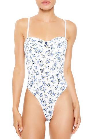 Floral Lingerie Thong Bodysuit