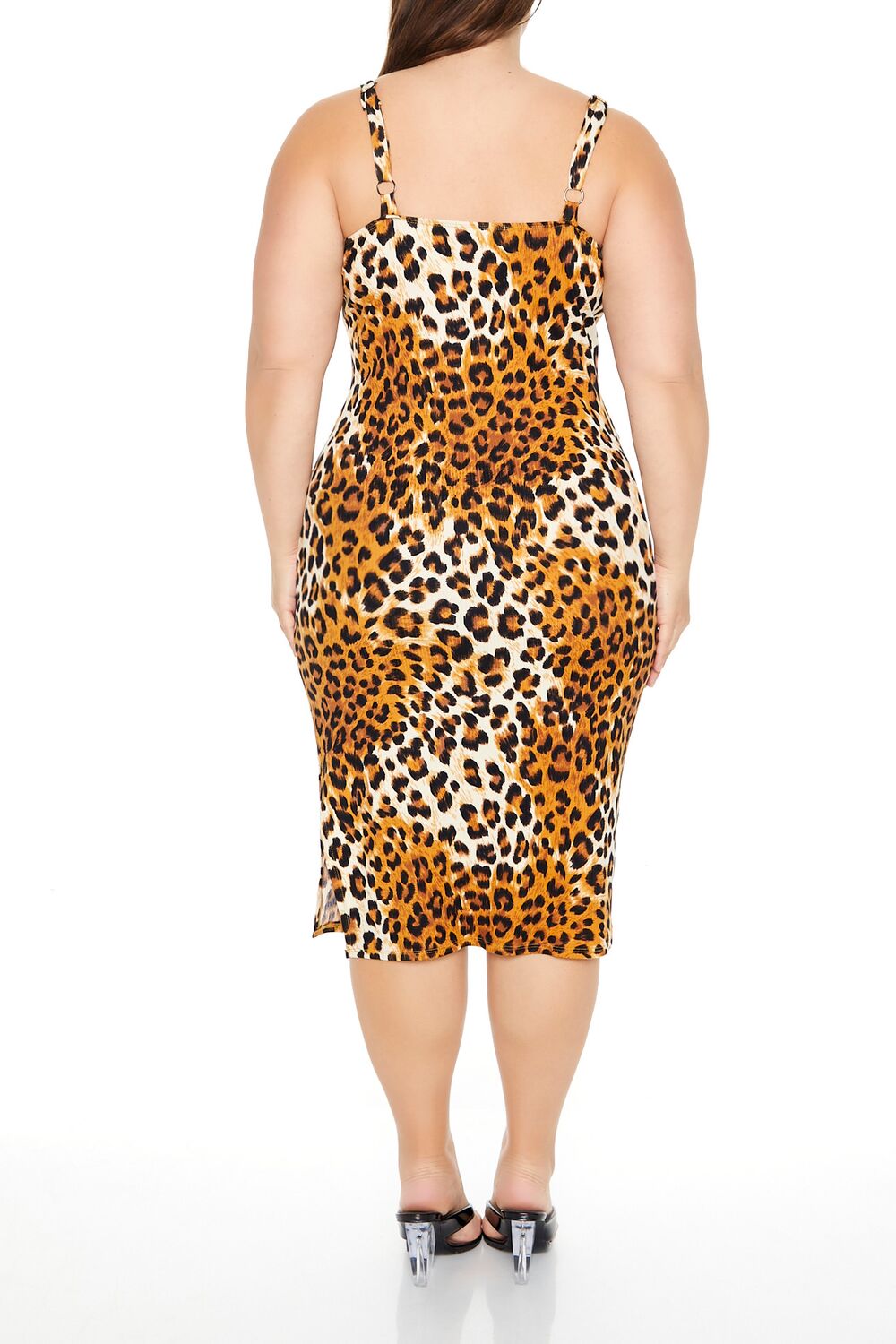  Forever 21 Plus Size Leopard Print Midi Dress - tan-multi-swatch - Bonton