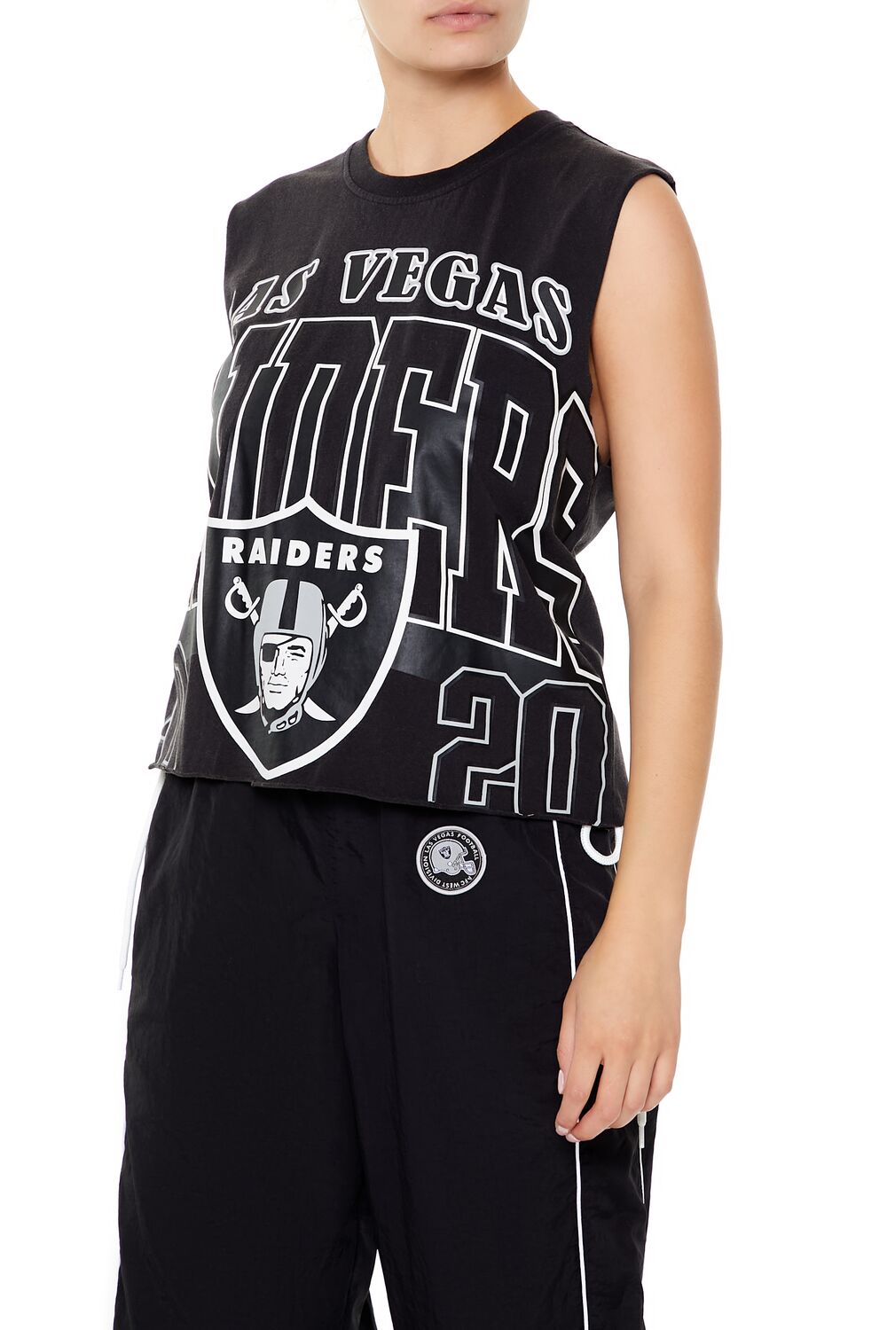  Forever 21 Las Vegas Raiders Muscle Tee - black multi - Bonton
