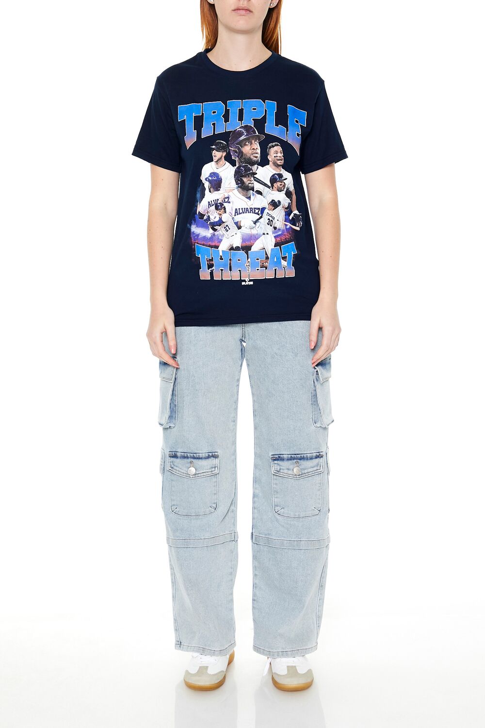  Forever 21 Triple Threat MLB Graphic Tee - navy multi - Bonton