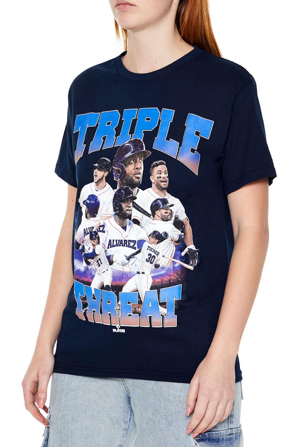  Forever 21 Triple Threat MLB Graphic Tee - navy multi - Bonton