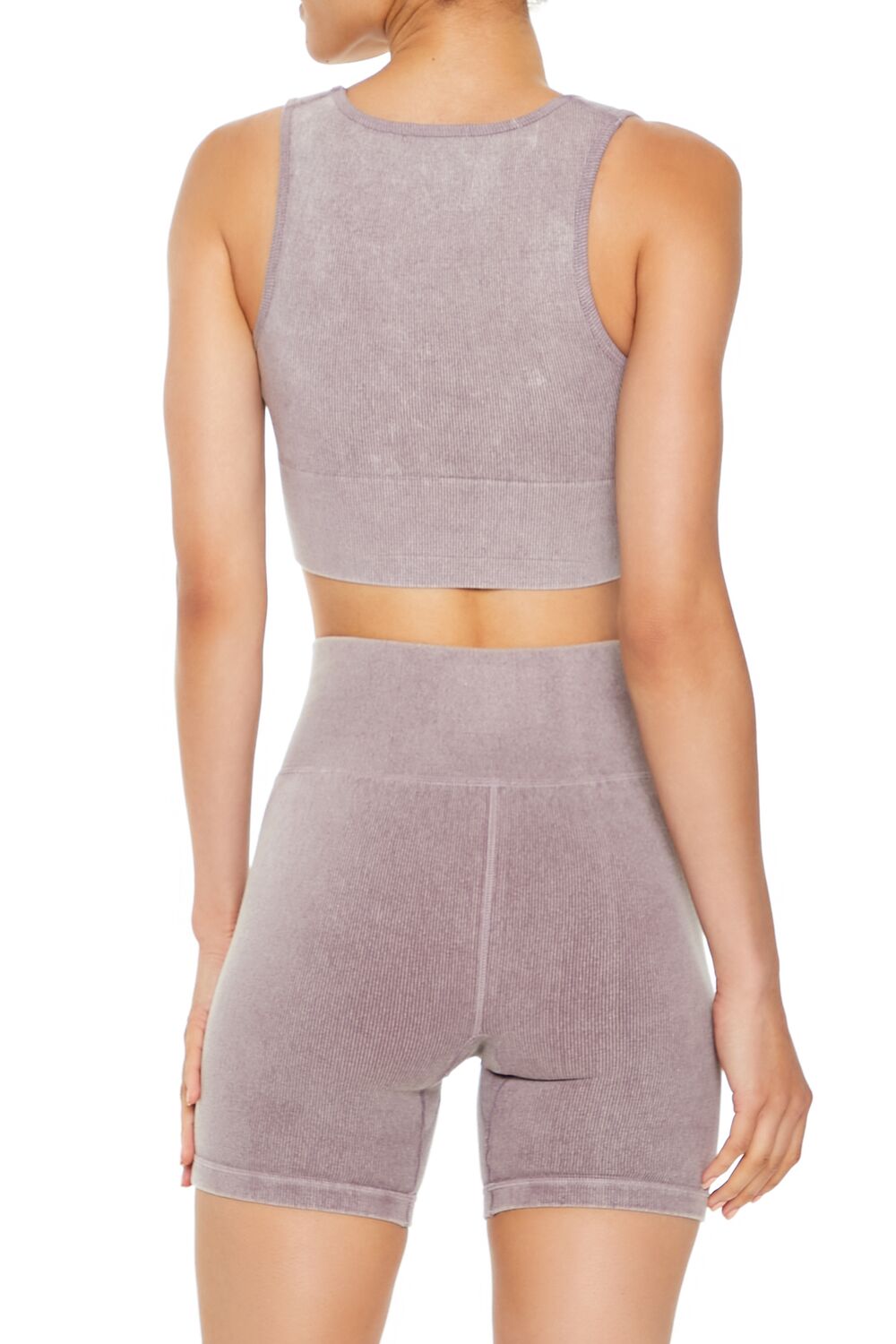  Forever 21 Seamless Mineral Wash Sports Bra - ash brown - Bonton