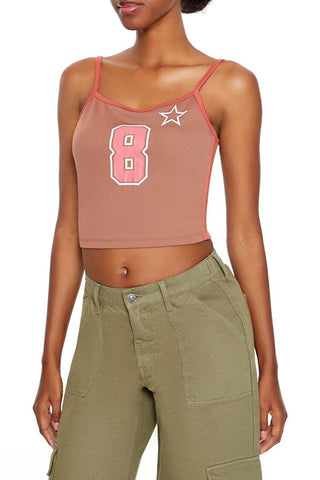 8 Star Graphic Cropped Cami