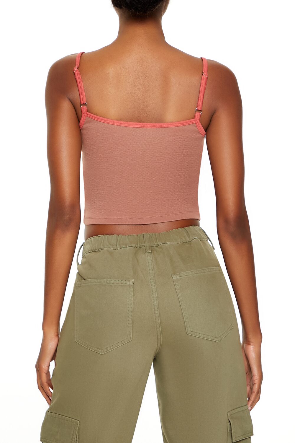  Forever 21 8 Star Graphic Cropped Cami - brown multi - Bonton