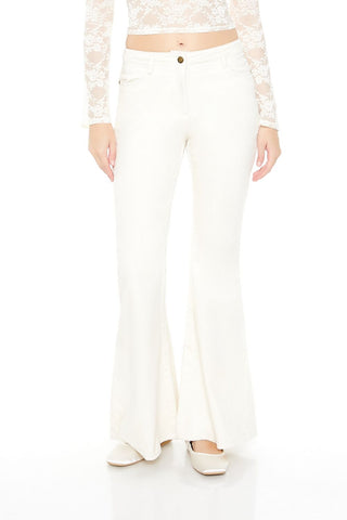 Corduroy Mid-Rise Flare Pants