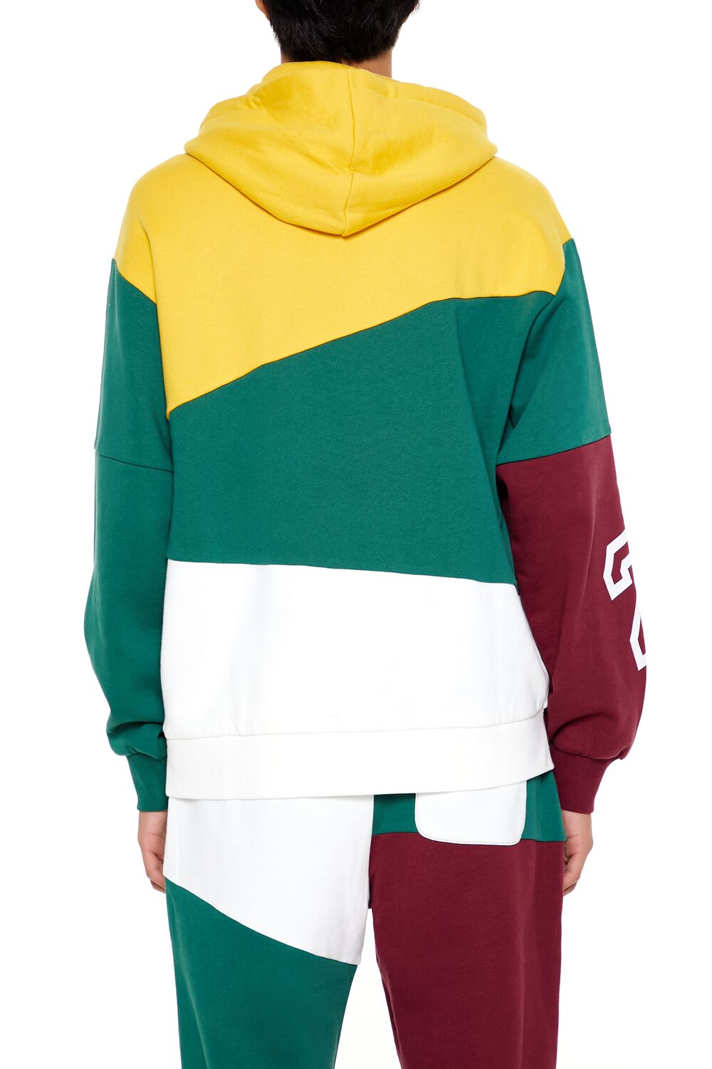  Forever 21 Colorblock New York Hoodie - green multi - Bonton