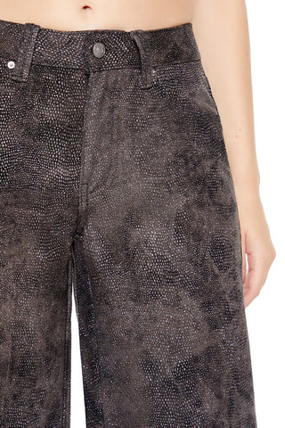 Rhinestone Mid-Rise Cargo Pants