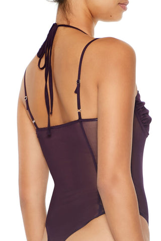 Sheer Mesh Halter Bodysuit