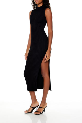 Mock Neck Midi Sweater Dress