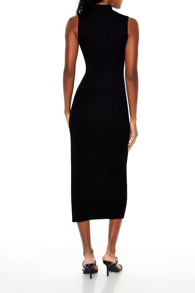  Forever 21 Mock Neck Midi Sweater Dress - black-swatch - Bonton