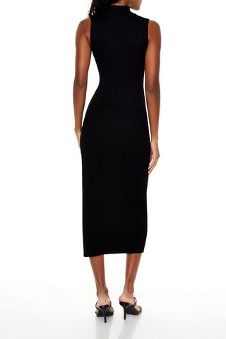Mock Neck Midi Sweater Dress