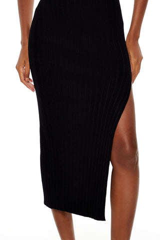 Mock Neck Midi Sweater Dress