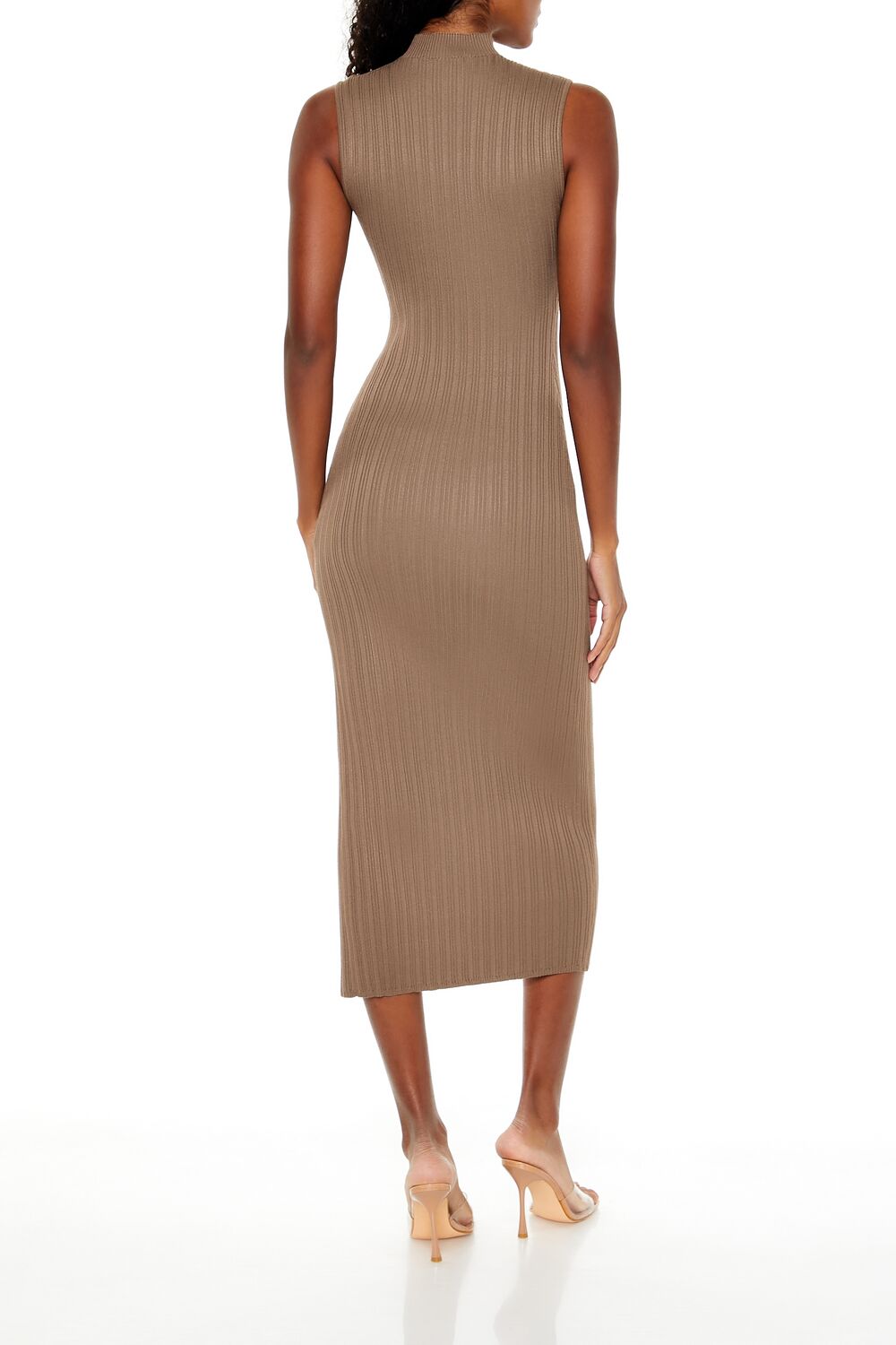  Forever 21 Mock Neck Midi Sweater Dress - black-swatch - Bonton