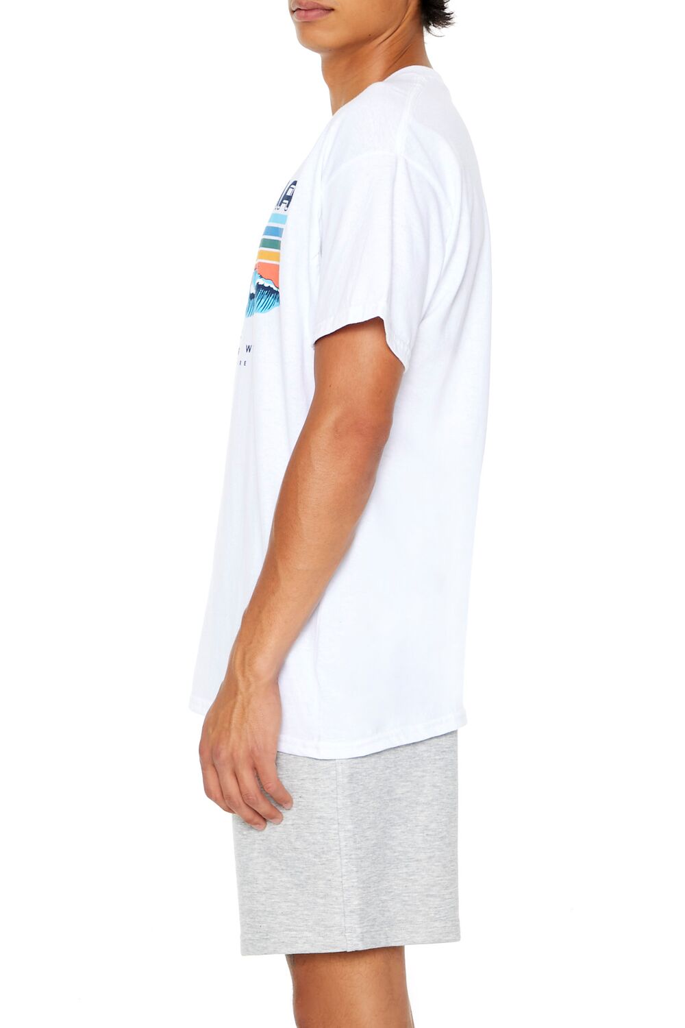  Forever 21 California Wave Graphic Tee - white multi - Bonton