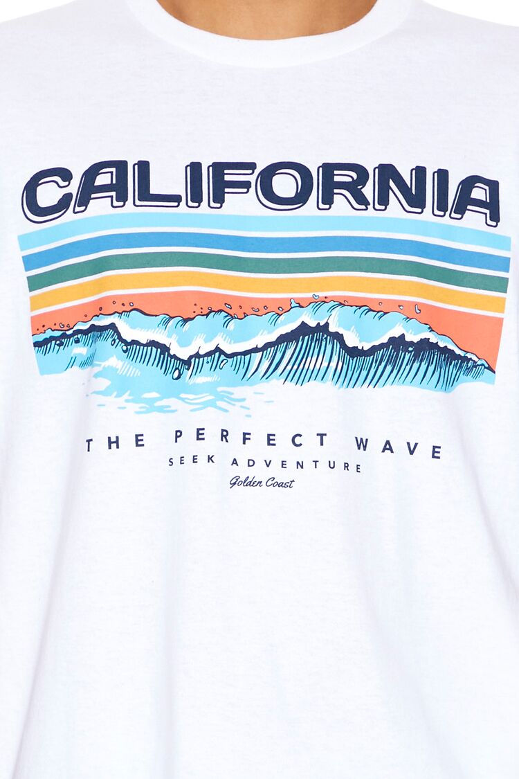  Forever 21 California Wave Graphic Tee - white multi - Bonton