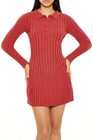 Sweater Shirt Mini Dress