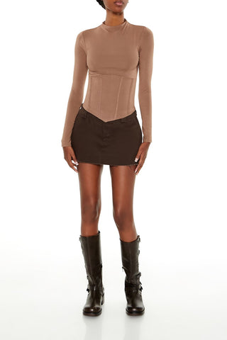 Corset High-Neck Top