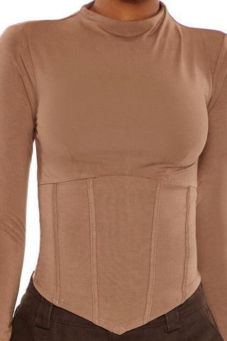 Corset High-Neck Top